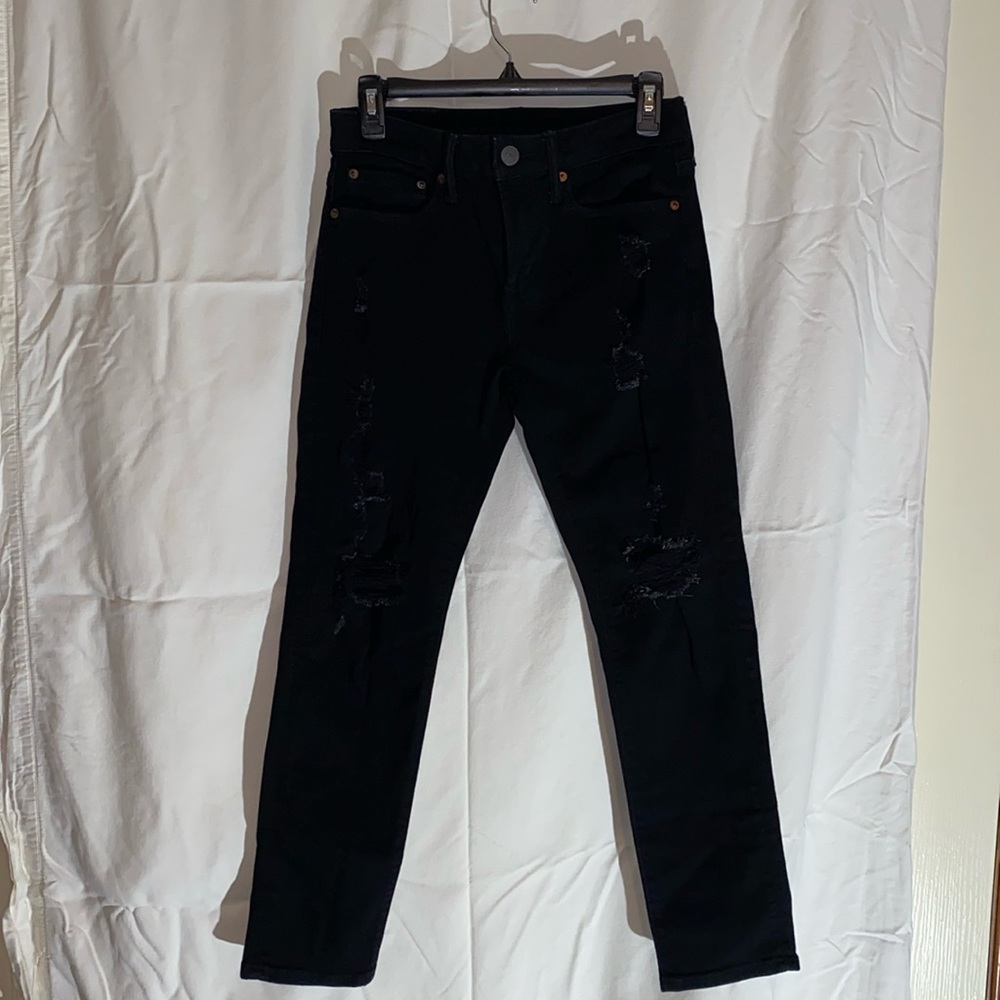 American Eagle Airflex+ Men’s Black Distressed Jeans 28x28 (like new)